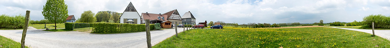 Das fertige Panorama - Das Motiv ist das Freilichtmuseum in Detmold